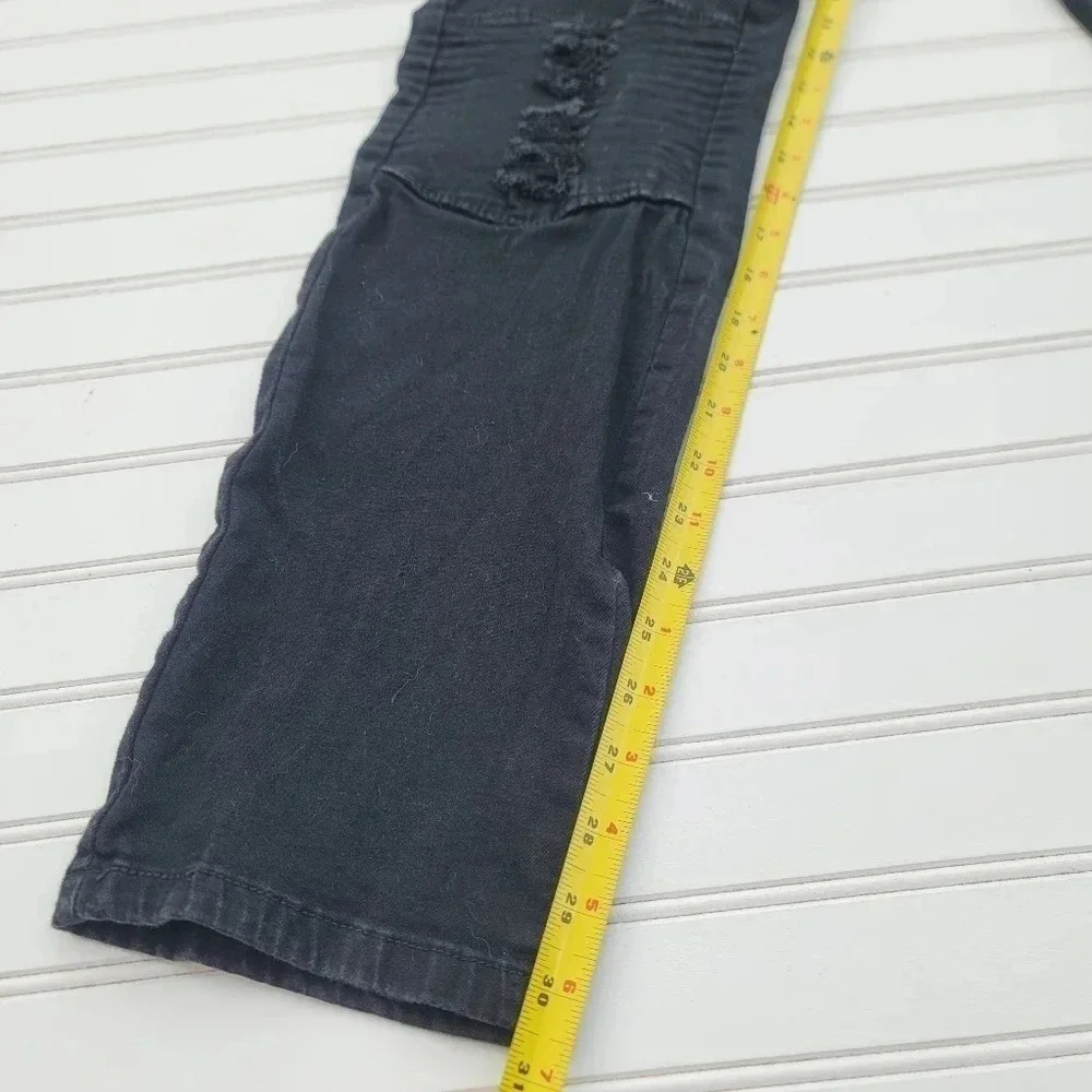 Argonaut Nations Men’s Ripped Urban Stretch Skinny Jeans-Black Distressed 34/ 32